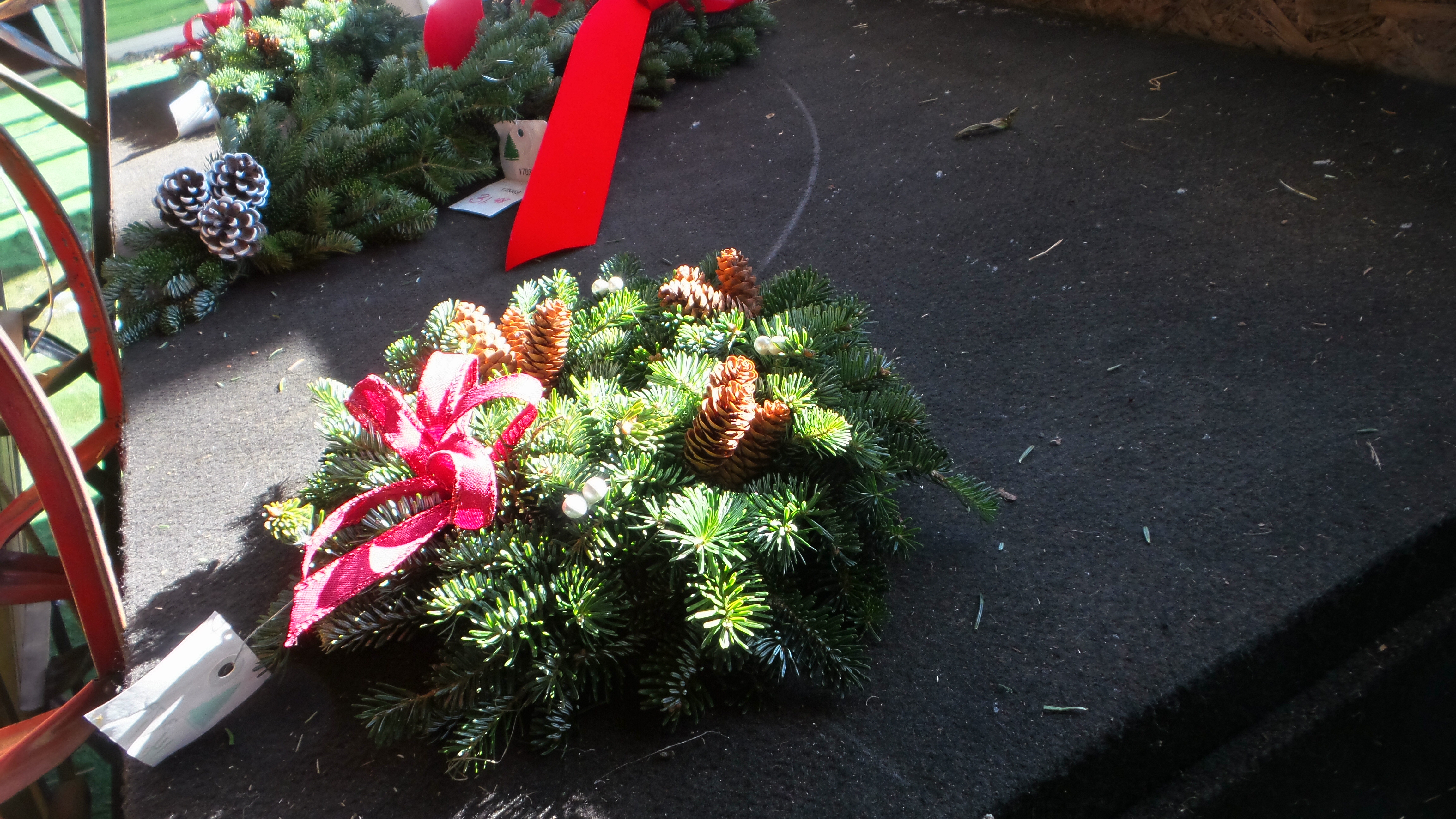 Vibrant holiday wreath decoration